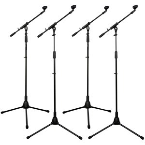 Talent Tripod Mic Stand with Telescopic Boom 4-Pack